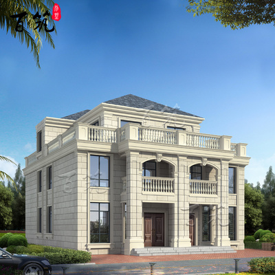新农村三层自建房设计图乡村盖大面积房子房屋豪华别墅图纸 CAD设计图源码下载