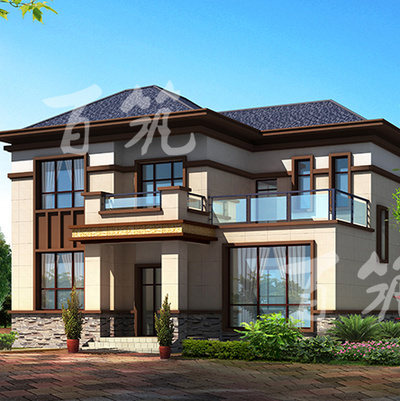 新农村新款中式二层别墅设计图纸乡村2两层自建房屋经济型房子 CAD设计图源码下载