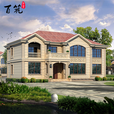 乡村框架结构超大别墅设计图纸新农村二层自建房屋豪华大气 CAD设计图源码下载