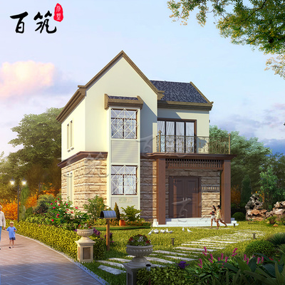 新农村小户型别墅设计图纸乡村两二层自建房适合老人房屋子 CAD设计图源码下载
