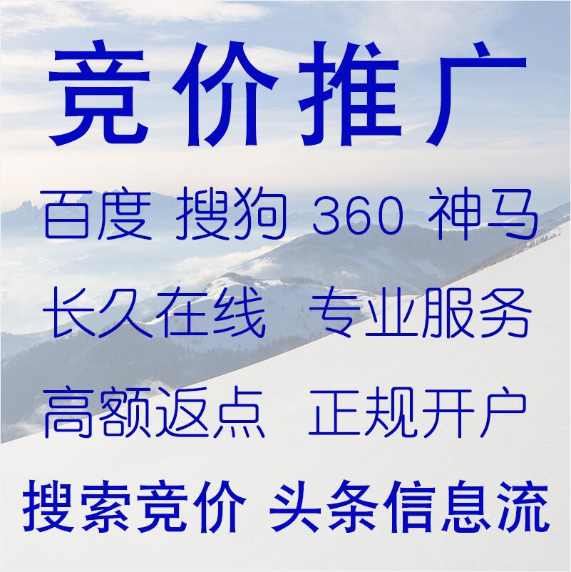 百度 搜狗 360 神马开户 搜索竞价广告代投放 头条信息流开户续费高返 账户稳定