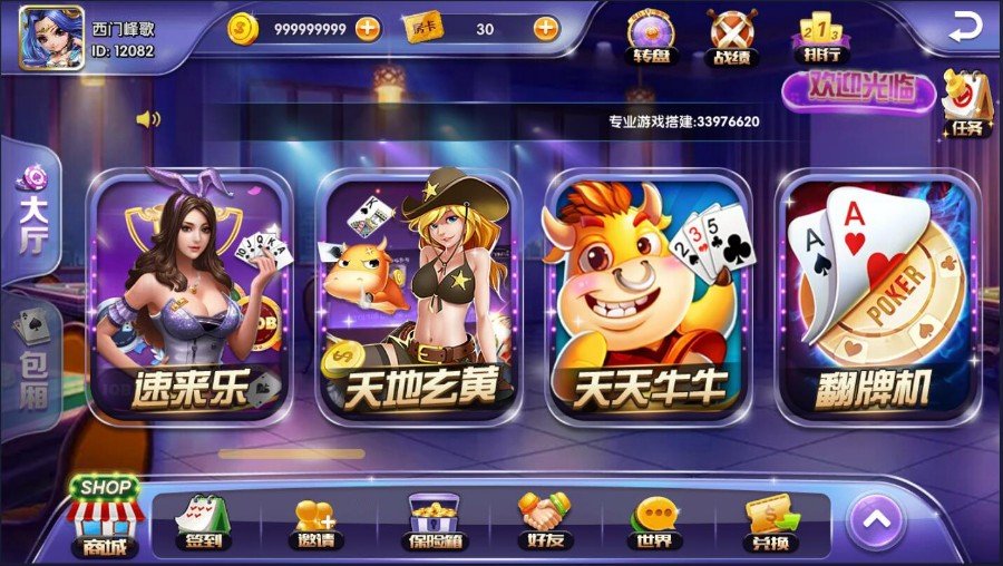 红鼎荣耀版 2.04版本 电玩+房卡游戏新版 可控